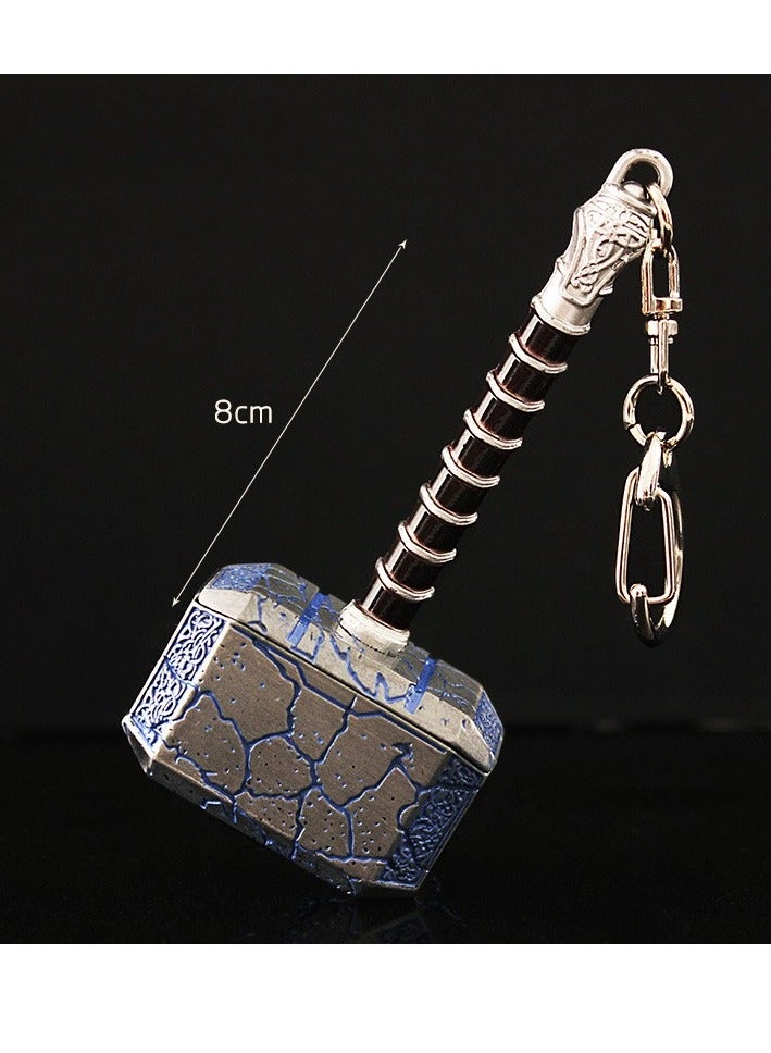 سلسلة مفاتيح على شكل مطرقة Thor's Hammer Crack Edition من Avengers 4، نموذج مطرقة من سبائك معدنية - Image 2