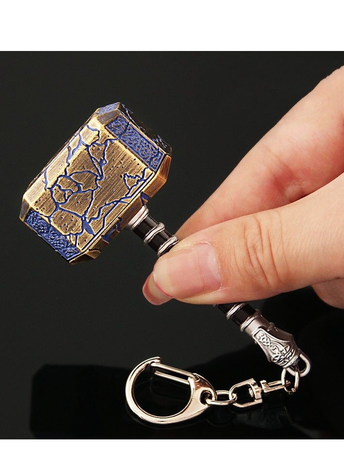 سلسلة مفاتيح على شكل مطرقة Thor's Hammer Crack Edition من Avengers 4، نموذج مطرقة من سبائك معدنية - Image 3