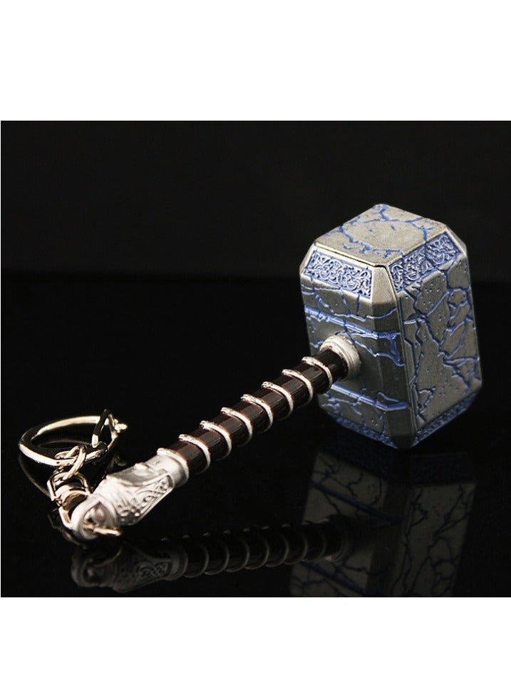 سلسلة مفاتيح على شكل مطرقة Thor's Hammer Crack Edition من Avengers 4، نموذج مطرقة من سبائك معدنية - Image 4
