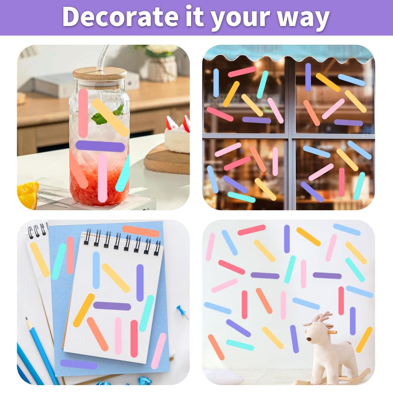 AOWDIAO 300 Pcs Confetti Wall Decals - Peel and Stick Sprinkle Vinyl Stickers for Kids Bedroom, Nursery & Party Decor - Image 4