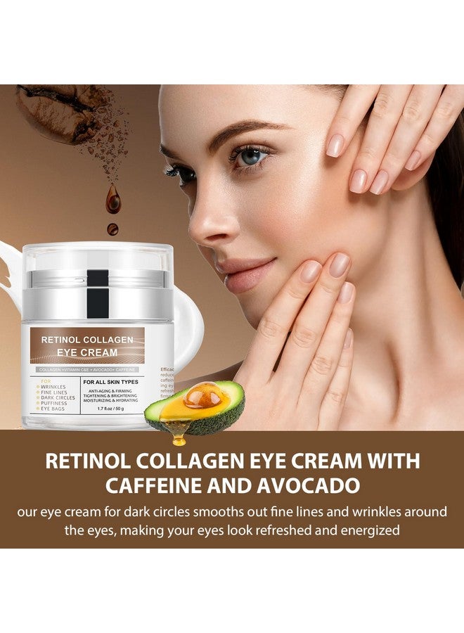 IREV Eye Cream with Retinol Collagen for Wrikles, Avocado for Hydrating, Caffeine and Vitamin C for Dark Circles and Puffiness, Moisturizer for Women, Nourishing Repair Anti Aging Cream - Image 4