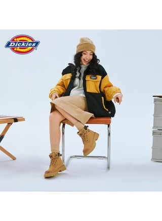 Dickies Women's High-top Martin Boots Fashionable Women's Boots Comfortable All-match Work Boots Women Khaki 36
