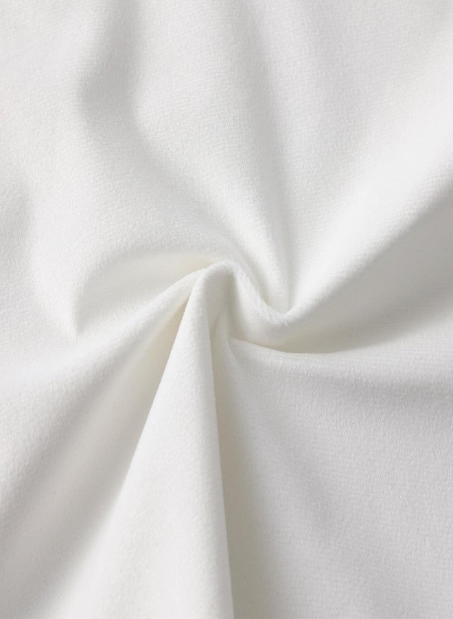 Opexscal 16.5 Inch Velvet Round Placemat with Ruffle for Dining Table Outdoor Placemats Non-Slip Washable for Gathering, Occasional Decoration and Family Parties Celebrations Set of 4, White - Image 4