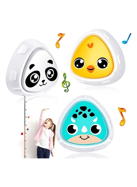 3 Pcs Kids Jump Trainer with 3 Growth Chart Touch High Jump Counter with 1-30 Number Voice Broadcast Wall Vertical Ruler for Training Bounce and Promoting Height Growth Yellow White Blue