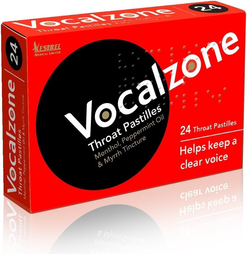 Pack Of 2 Vocalzone Throat 24 Pastilles VOCALZONE THROAT PASTILLES