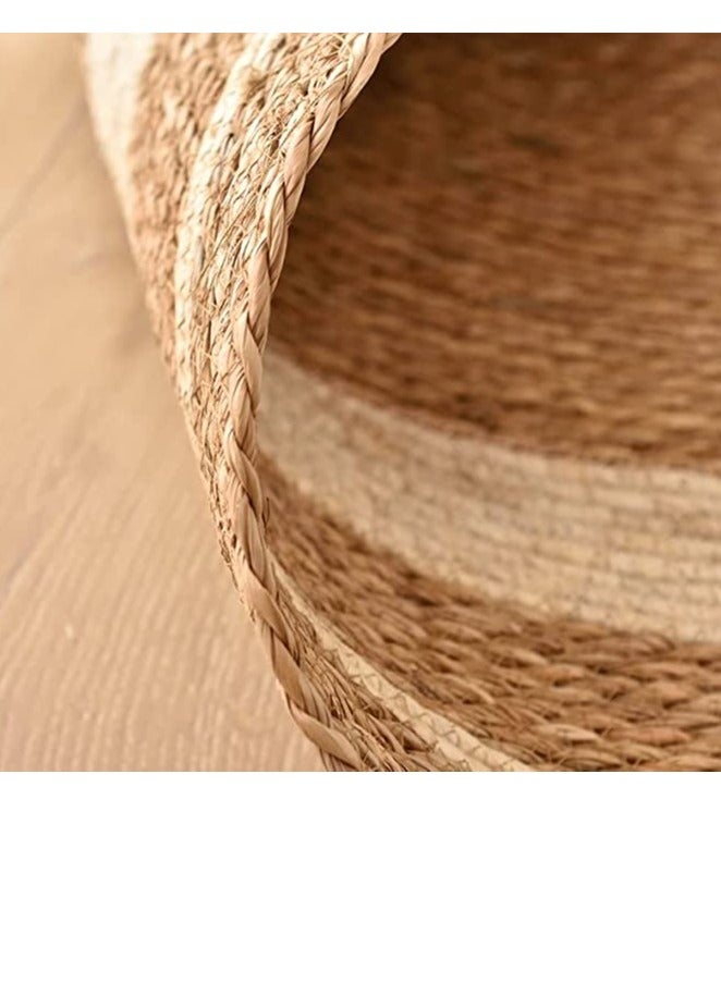 سجادة مستديرة من الجوت الطبيعي - سجادة دائرية منسوجة يدويًا صديقة للبيئة للاستخدام الداخلي والخارجي - سجادة أرضية متينة مصنوعة يدويًا (متوفرة بمقاس 150 سم و200 سم) - Image 3