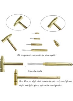 MASTANO MASTANO 5 in 1 Small Hammer Small Round Hammer Multifunctional Copper Hammer Screwdriver with Bottle Opener Musical Acessories Toolkit and Screwdriver Hand Repairing Tools  - Image 4