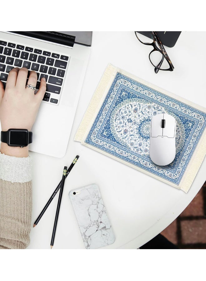 Persian Carpet Style Mouse Pad Oriental Vintage Bohemian Rug Desk Pad Miniature Mouse Mat Coaster Table Décor for Office Home - Image 5