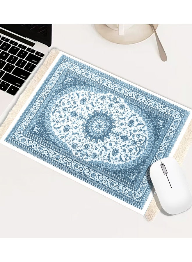 Persian Carpet Style Mouse Pad Oriental Vintage Bohemian Rug Desk Pad Miniature Mouse Mat Coaster Table Décor for Office Home - Image 1
