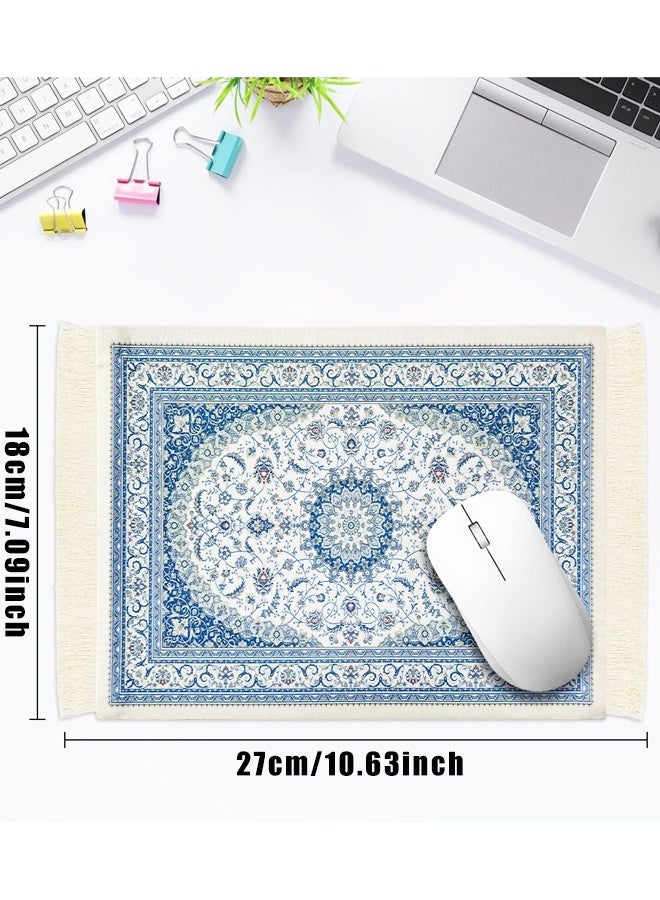 Persian Carpet Style Mouse Pad Oriental Vintage Bohemian Rug Desk Pad Miniature Mouse Mat Coaster Table Décor for Office Home - Image 2