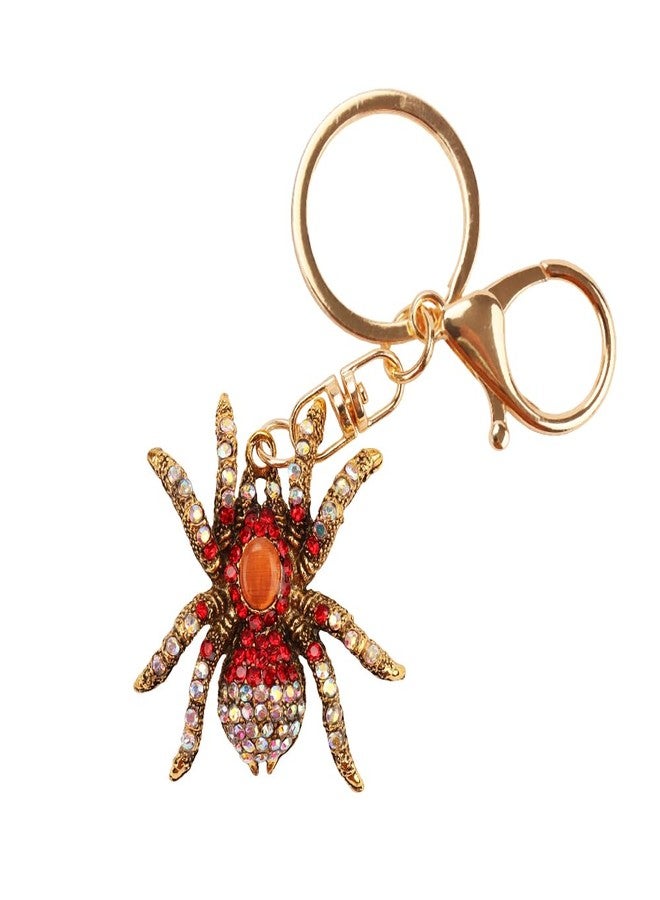 kcrygogo Vintage Red Rhinestone Spider Keychain for Women - Gothic Animal Pendant, Purse Charm, Halloween Jewelry Gift for Friends & Girls Party Favor,Christmas or New Year Gift Unique Accessory - Image 1