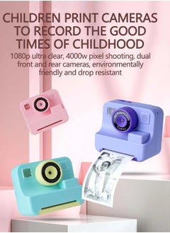 MOCOM Kids Instant Print Camera - 1080P HD Digital Video Camera with Printer, 2.4" Screen, Time-Lapse, Selfie Dual-Lens, Inkless Printing, Fun Filters & Frames, Includes 2 Print Papers, Perfect Birthday Gift for Boys & Girls Ages 3-16  - Image 5
