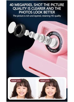 MOCOM Kids Instant Print Camera - 1080P HD Digital Video Camera with Printer, 2.4" Screen, Time-Lapse, Selfie Dual-Lens, Inkless Printing, Fun Filters & Frames, Includes 2 Print Papers, Perfect Birthday Gift for Boys & Girls Ages 3-16  - Image 3