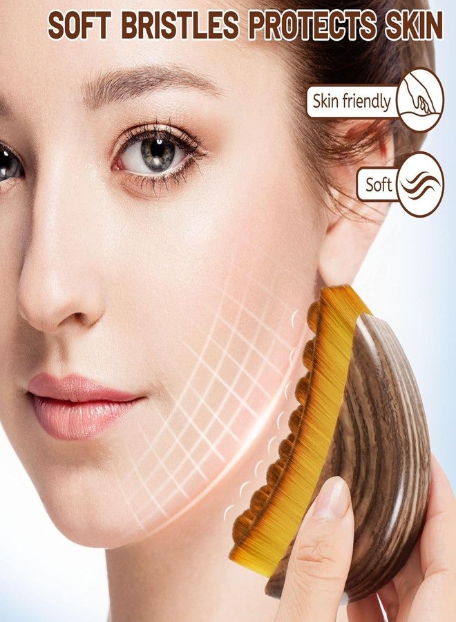 JICOOT Lymphatic Contour Face Brush for Sculpting & Drainage – Facial Dry Brush & Massager for Jawline, Chin & Neck – Reduces Puffiness, Promotes Detox & Lift – Improves Skin Glow, Soft Bristles with Travel Case - Image 4