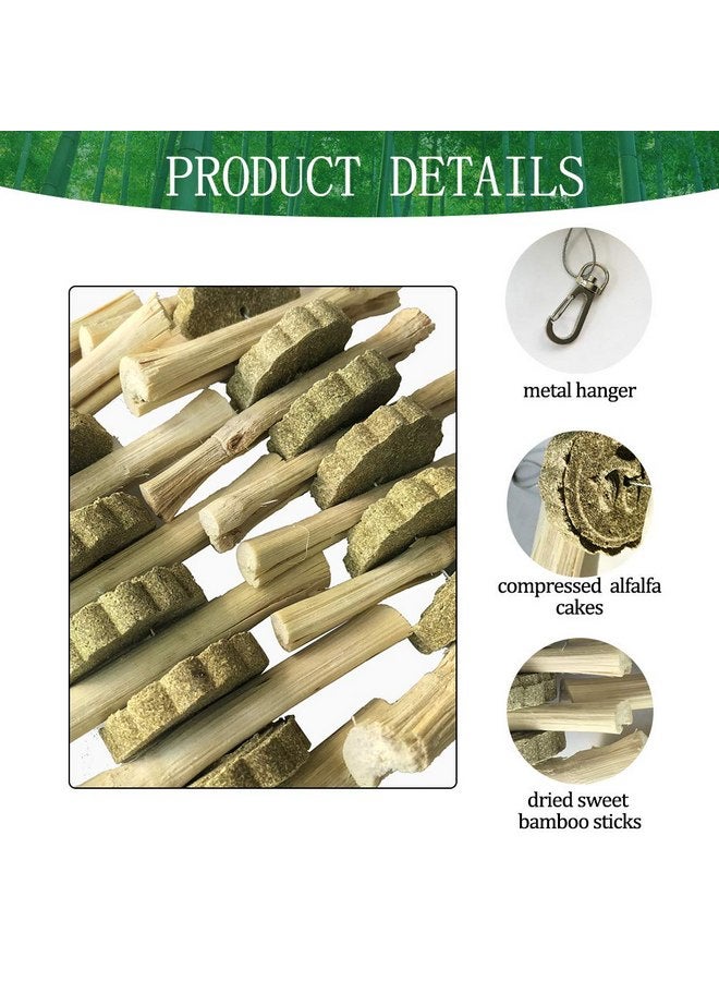 kathson Chinchilla Treats Bunny Chew Toys for Rabbits Teeth Grinding,Organic Bamboo Sticks Natural Toys for Hamsters 2 Pack - Image 2