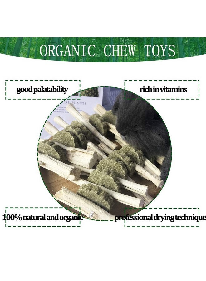 kathson Chinchilla Treats Bunny Chew Toys for Rabbits Teeth Grinding,Organic Bamboo Sticks Natural Toys for Hamsters 2 Pack - Image 3