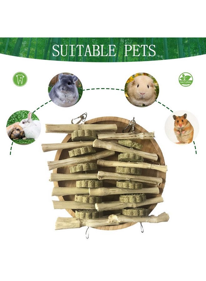kathson Chinchilla Treats Bunny Chew Toys for Rabbits Teeth Grinding,Organic Bamboo Sticks Natural Toys for Hamsters 2 Pack - Image 4