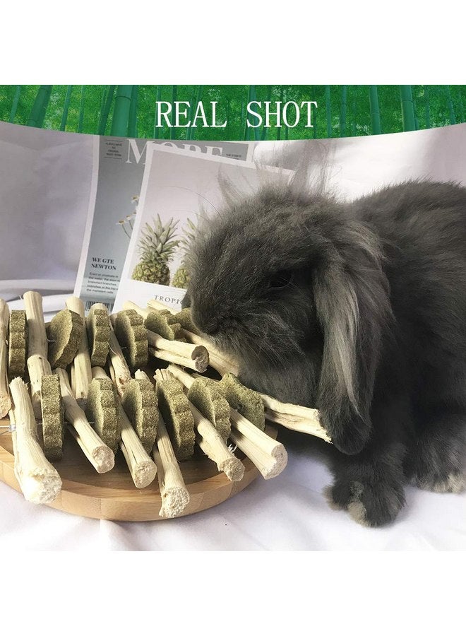 kathson Chinchilla Treats Bunny Chew Toys for Rabbits Teeth Grinding,Organic Bamboo Sticks Natural Toys for Hamsters 2 Pack - Image 5