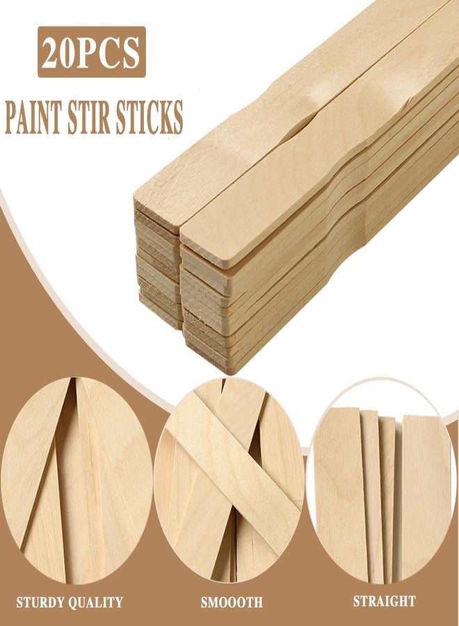 HOOMBOOM 10 Pack Paint Stir Sticks, HOOMBOOM 12 Inch Wooden Paint Crafts Sticks for Paint Mixing, Paint Stirrers, Chemical Stirring, Garden and Library Markers - Image 3