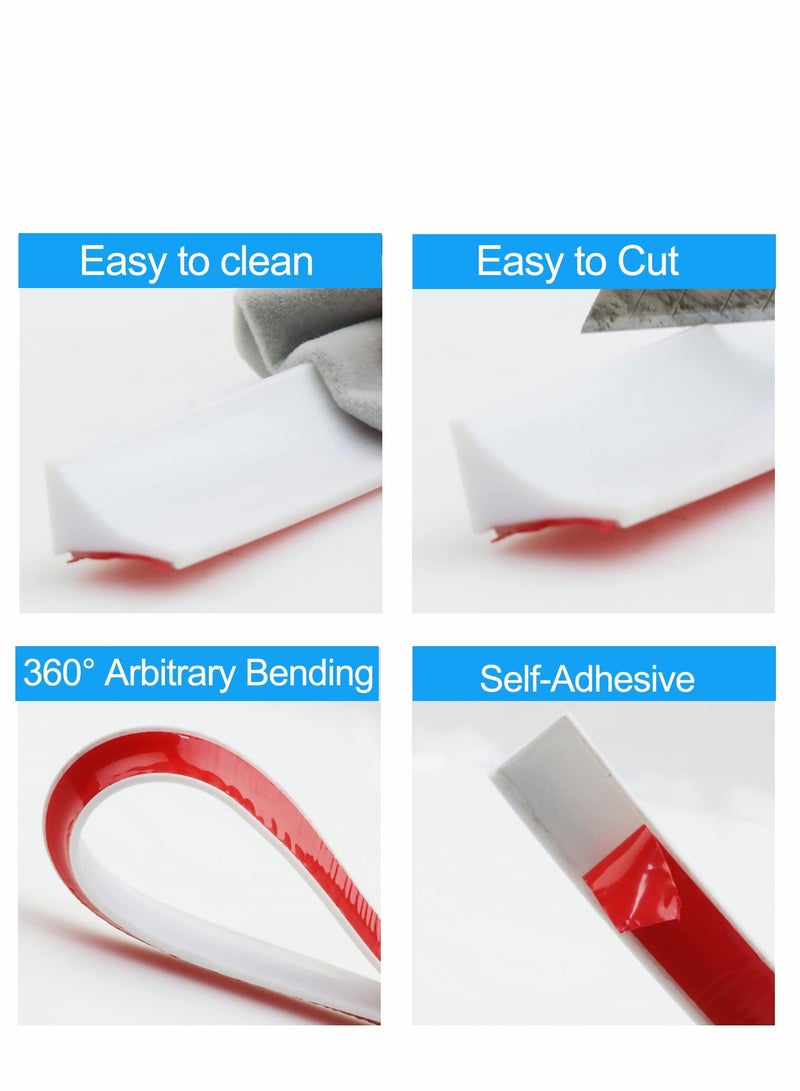 حاجز مياه قابل للطي بطول 78 بوصة - مانع فعال للعتبة للحمام والمطبخ، يحافظ على الأرضيات جافة ويمنع تسرب المياه - Image 3