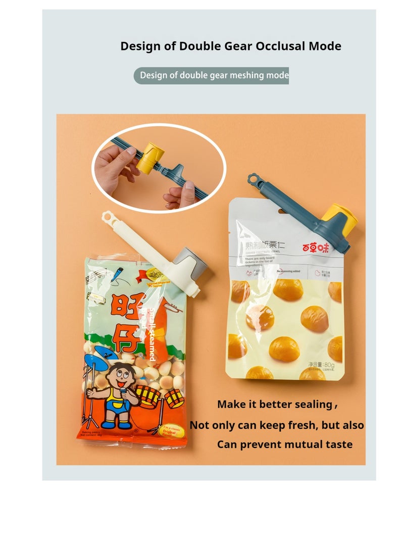 Food seal clamp set with pouring spout, Durable Plastic Clips for Food Storage, Bag Clips with Pour Spout, Seal and Pour Bag Clip for Food (Round) - Image 5