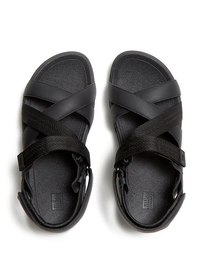 Fitflop ADONIS MENS ADJ. LEATHER/WEBBING B/STRAP SANDALS