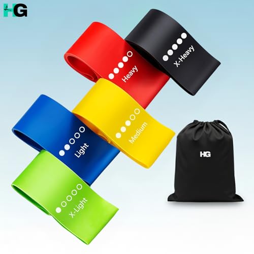 HOMEGALLEY Resistance Bands for Exercise Mini Loop Band for Gym Toning Exercise Resistance Bands Set Elastic Band Stretch Band for Workout Natural Latex Theraband Elastic, Multicolor - Image 4