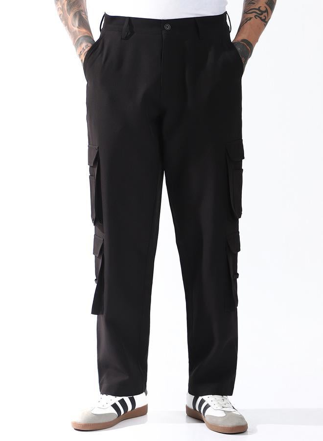 Hubberholme Men Relaxed Straight Leg Heavy Utility Cargo Korean Pants - Image 5