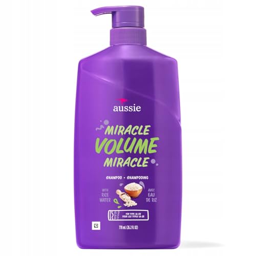 Aussie Miracle Volume with Plum Bamboo, Paraben Free Shampoo, 26.2 Fl Oz - Image 1