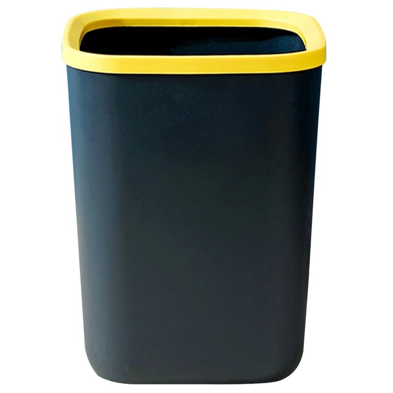 Square Trash Can 10L Large Capacity with Pressing Ring Dark Blue Plastic Kitchen Bathroom Office Bin - Image 2