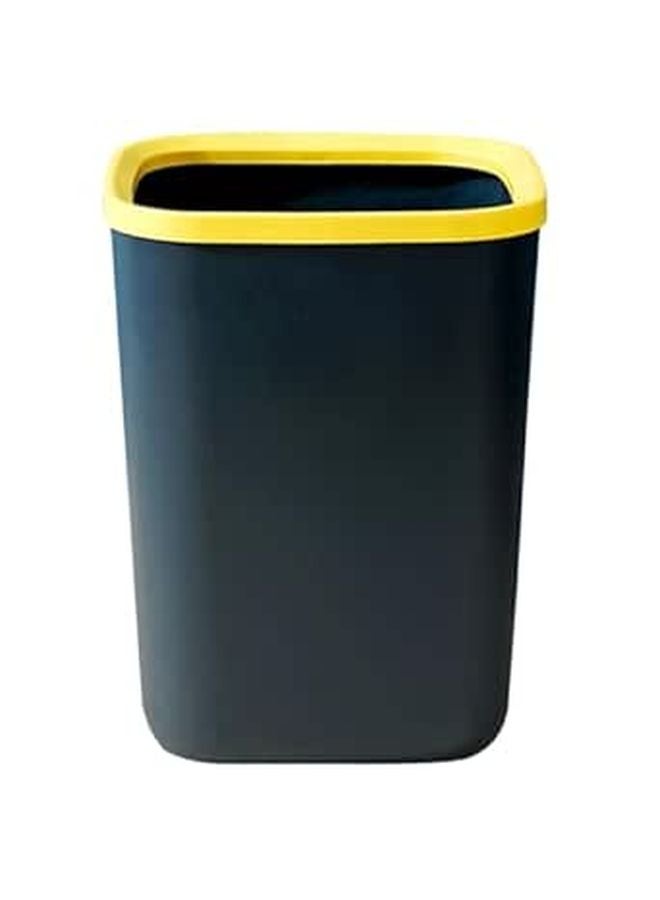 Square Trash Can 10L Large Capacity with Pressing Ring Dark Blue Plastic Kitchen Bathroom Office Bin - Image 1