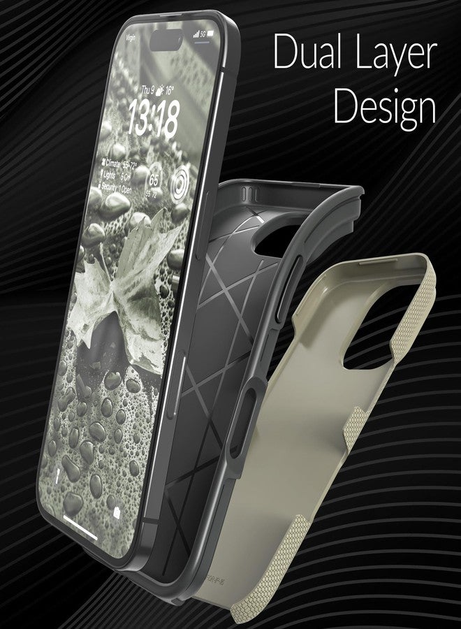 Crave Dual Guard Compatible with iPhone 16 Pro Case, Compatible with MagSafe Shockproof Protection Dual Layer Case for Apple iPhone 16 Pro (6.3") - Sand - Image 4