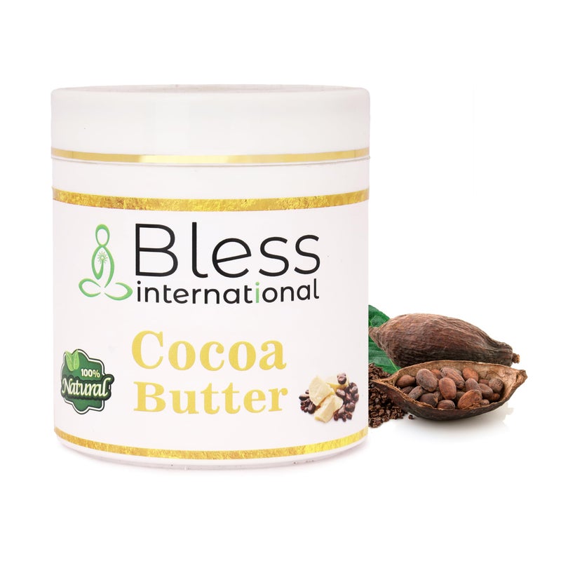 Bless International Organic Raw Cocoa Butter 100% Pure,Natural & Unrefined| Skin Moisturizer For Face, Body & Hair| 1 LBS/450 GM Ivory / White Grade A | DIY Creams, Balms, Lotions, Soaps| Softens Dry & Tough Skin - Image 2