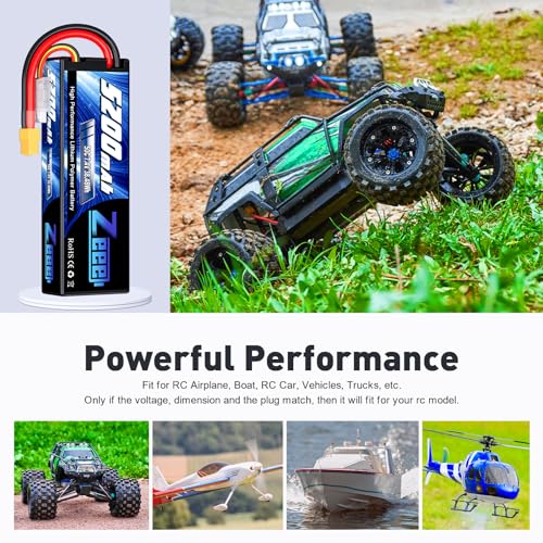 Zeee 2S Lipo Battery 7.4V 5200mAh 50C Battery with XT60 Plug Hard Case for 1/8 1/10 RC Vehicles Car Slash RC Buggy Truggy RC Airplane(2 Pack) - Image 5