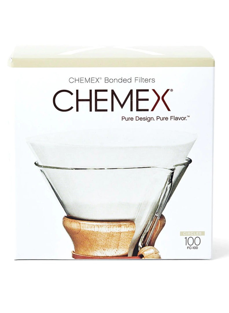 Chemex Bonded Coffee Filter - Pre Folded Circles- Compatible with CM-1, CM-1C, CM-1GH Coffee Makers, 100 filters per pack  ,6 pack (600pcs) - Image 2