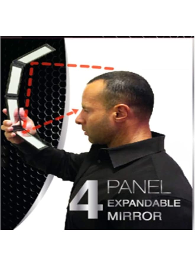 erorex Four Panel Folding Mirror 4 Sided Foldable Makeup Mirror Handheld Mirror Compact Folding Mirror Tabletop Mirror For Self Styling And Hair Cutting Makeup Shaving Easy To See Your Back Head - Image 4
