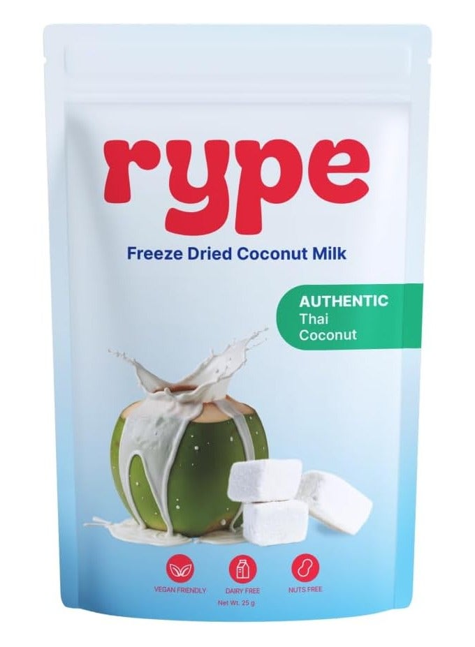Rype Freeze Dried Coconut Milk Bites – Authentic Thai Coconut, Vegan, Dairy Free, No Nuts, 25g - Image 1