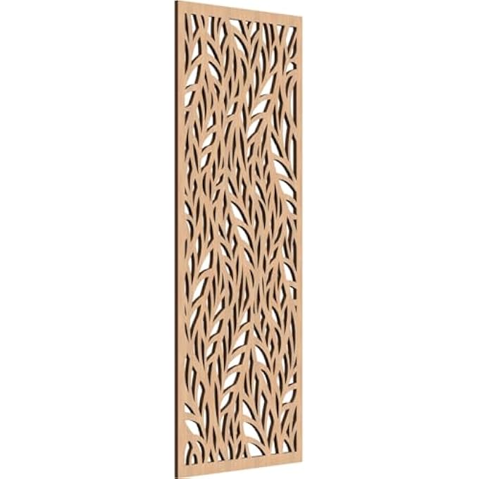 WALW14X35X0250OVEHI ORTONVILLE DECORATIVE FRETWORK WOOD WALL PANELS, 13 3/8"W X 34 3/8"H, HICKORY - Image 1