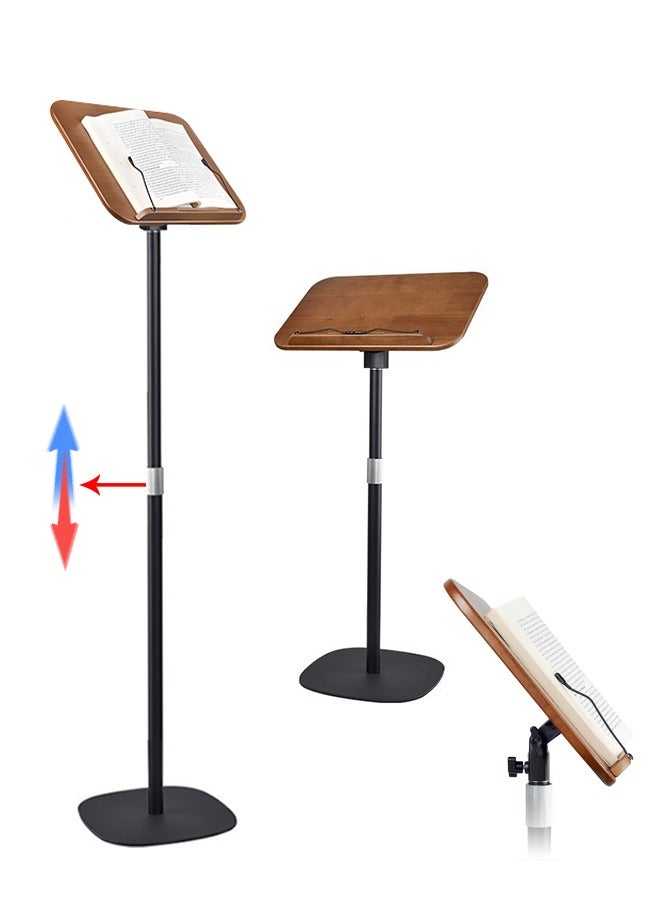 130CM Muslim Quran Holder Prayer Book Stand Tray Standing Podium Reading Rack with Fixing Clips Height Adjustable Removable Ergonomic for Prayer, Worship, Reading - Image 1
