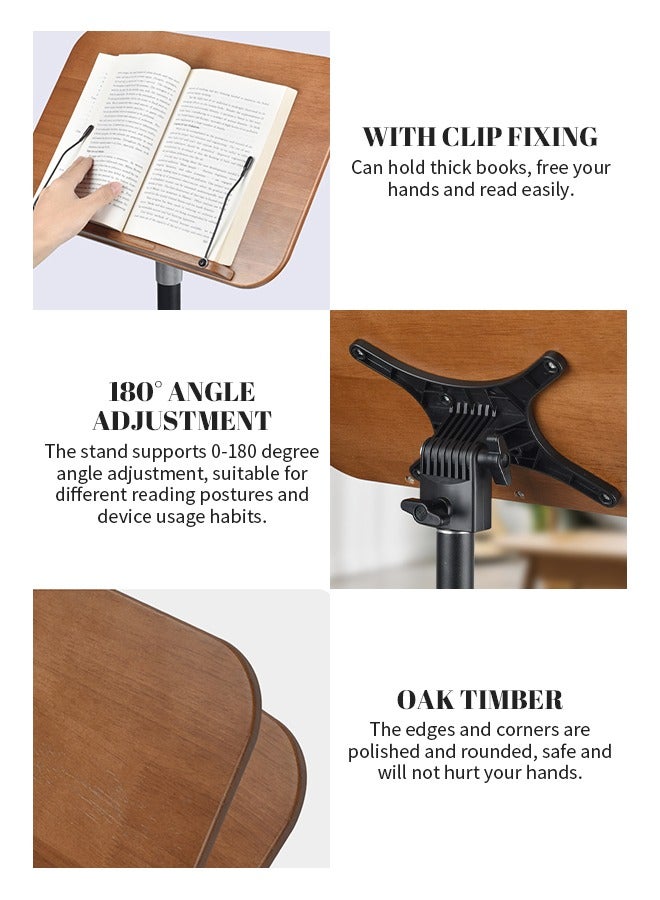 130CM Muslim Quran Holder Prayer Book Stand Tray Standing Podium Reading Rack with Fixing Clips Height Adjustable Removable Ergonomic for Prayer, Worship, Reading - Image 3
