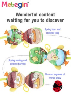 MEBEGIN Chicken-shaped Soft Cloth Book Toy with Colorful Crinkle Pages, Washable Cloth Book for Visual and Auditory Development, Baby's First Book with Fuzzy Appearance, Infants Learning Toys, Early Education Learning Toys, Creative Safe Sensory Toy, Easy to Carry  - Image 2