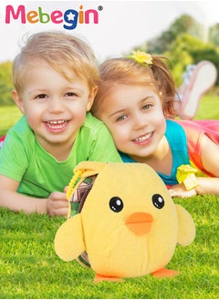 MEBEGIN Chicken-shaped Soft Cloth Book Toy with Colorful Crinkle Pages, Washable Cloth Book for Visual and Auditory Development, Baby's First Book with Fuzzy Appearance, Infants Learning Toys, Early Education Learning Toys, Creative Safe Sensory Toy, Easy to Carry  - Image 3