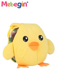 MEBEGIN Chicken-shaped Soft Cloth Book Toy with Colorful Crinkle Pages, Washable Cloth Book for Visual and Auditory Development, Baby's First Book with Fuzzy Appearance, Infants Learning Toys, Early Education Learning Toys, Creative Safe Sensory Toy, Easy to Carry  - Image 1