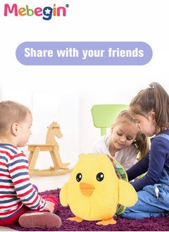 MEBEGIN Chicken-shaped Soft Cloth Book Toy with Colorful Crinkle Pages, Washable Cloth Book for Visual and Auditory Development, Baby's First Book with Fuzzy Appearance, Infants Learning Toys, Early Education Learning Toys, Creative Safe Sensory Toy, Easy to Carry  - Image 5