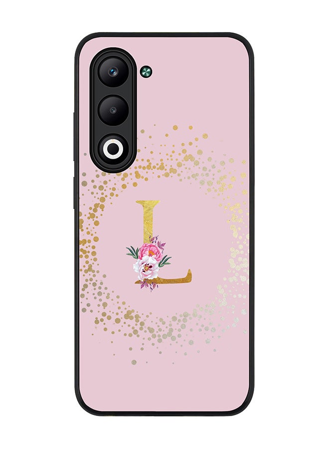 Stylizedd For Oppo A5 5G / A5 4G Case,Slim fit Camera Protection, Shockproof Thin Phone cover  - Custom Monogram Floral - L  (Pink )