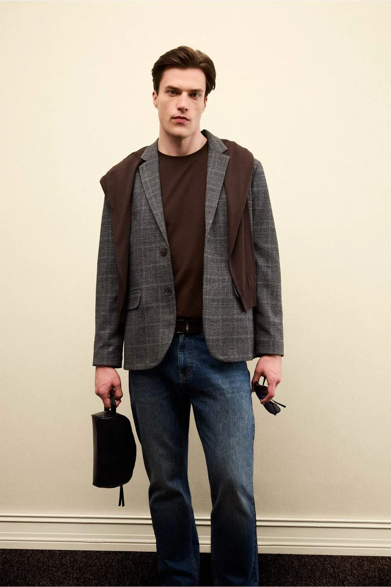 Defacto  Modern Fit Blazer for Men | Best Price UAE