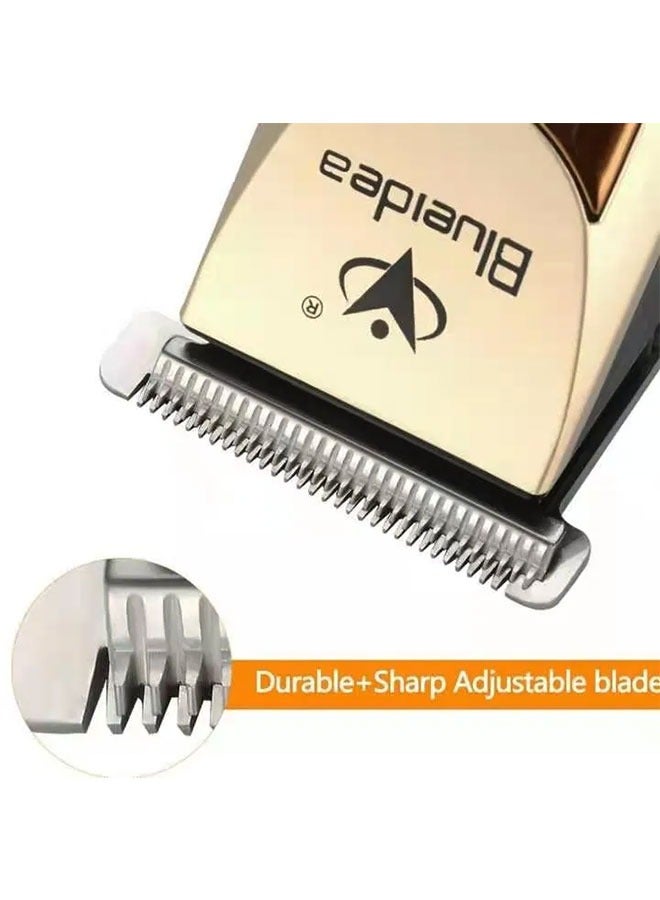 بلو آيديا مجموعة احترافية دقيقة لقص الشعر والعناية به للرجال، مجموعة أدوات تشذيب اللحية والشعر اللاسلكية مع 3 أمشاط قابلة للتبديل، ماكينة تشذيب الشعر اللاسلكية بدون فجوات، قابلة لإعادة الشحن للحصول على تجربة حل - Image 5