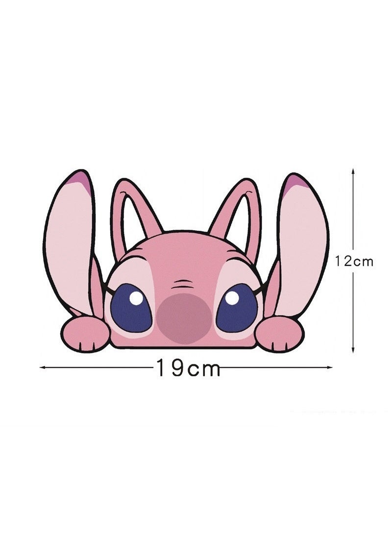 2 pieces of Stitch cartoon stickers car stickers cute pink and blue Stitch 19cm*12cm - Image 2