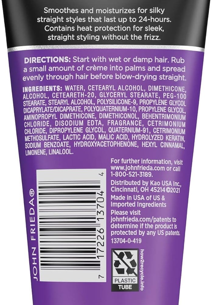 John Frieda Frizz-Ease Straight Fixation Smoothing Creme For Unisex - 5 Oz - Image 5