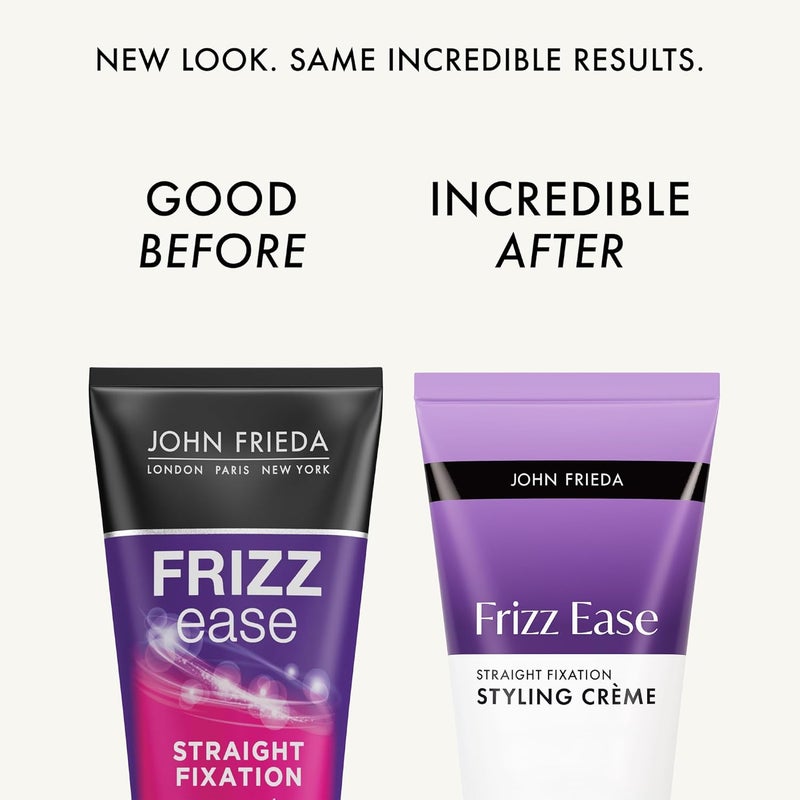 John Frieda Frizz-Ease Straight Fixation Smoothing Creme For Unisex - 5 Oz - Image 2